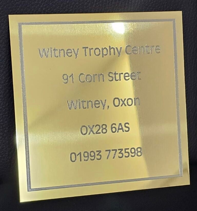 Brass engraving 91 Corn Street