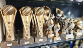 Selection of rugby trophies 1